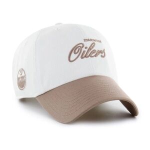 '47 NHL EDMONTON OILERS FOUNDATIONAL TT CLEAN UP HAT - WHITE/TAN